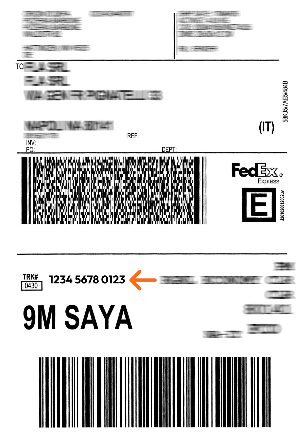 Codice tracking di FedEx