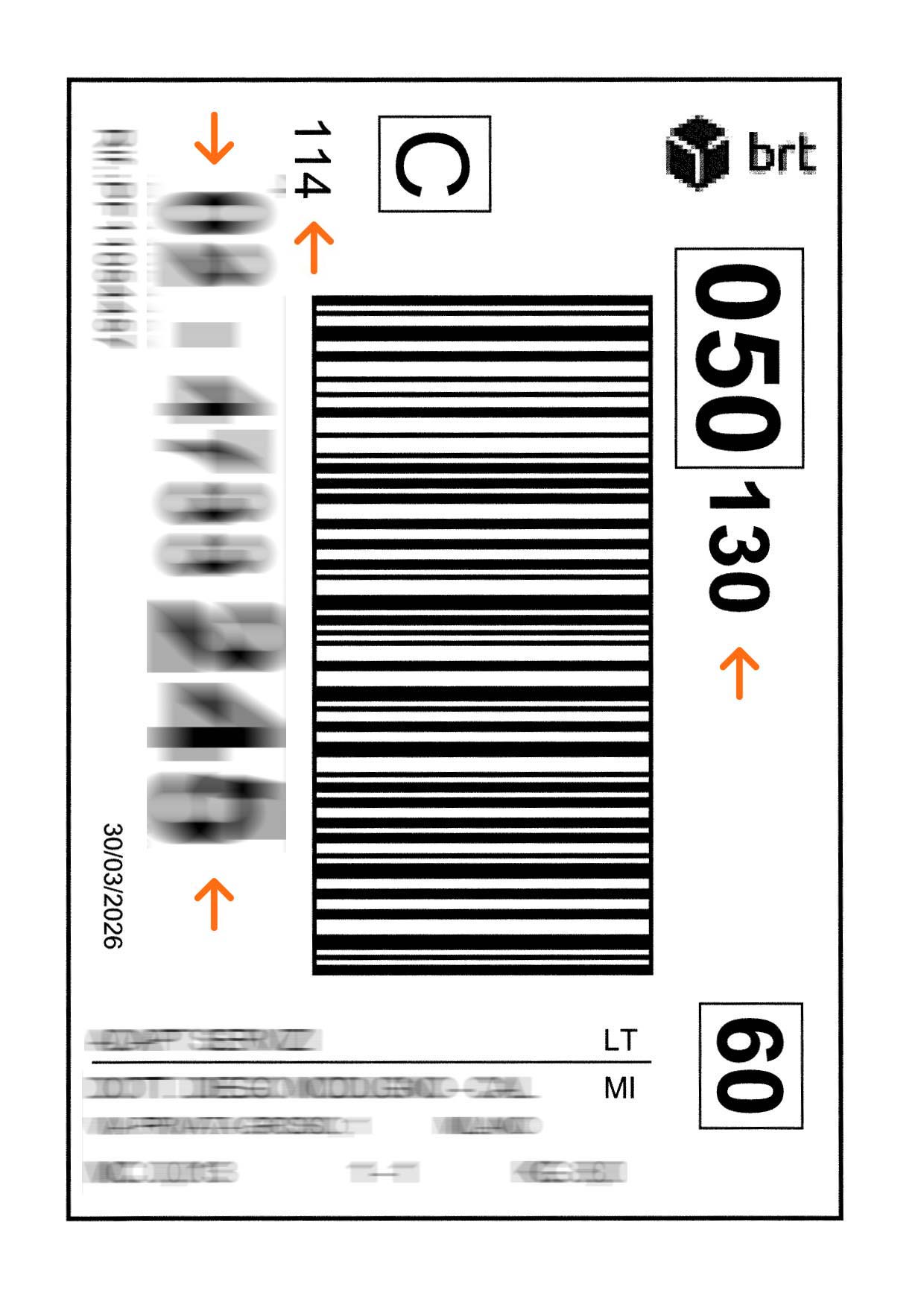 Codice tracking di brt